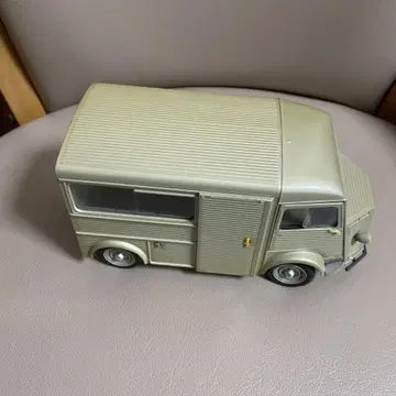 미니어처 버스 그레이 금속제 약 15cm