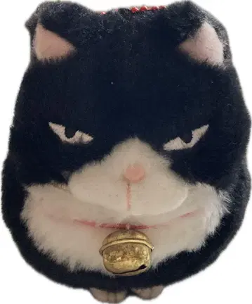 수염 만주 팥 고양이 봉제 인형 부사카와 약 13cm