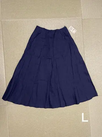 무인양품 프렌치 린넨 플레어 스커트