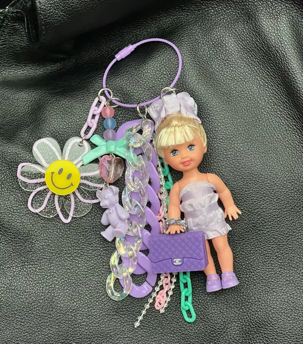 (New) Authentic Kelli Doll Key Ring_Light bora