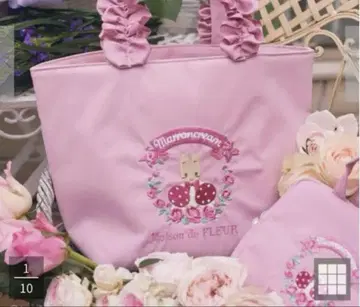 새상품 Maison de FLEUR sanrio 마론 크림 토트백