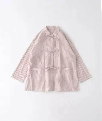 nest Robe 코튼 린넨 스트라이프 슬리핑 셔츠