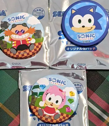 SONIC&FRIENDS 소닉 에미 에그맨 오리지널 캔뱃지