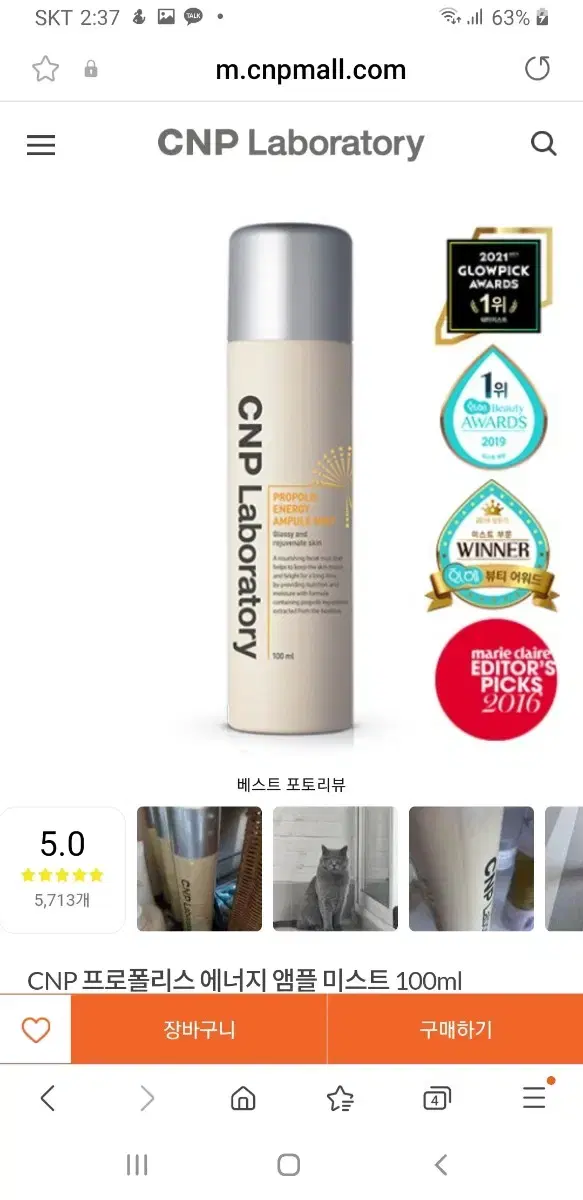 CNP 프로폴리스 에너지 앰플 미스트 100ml
