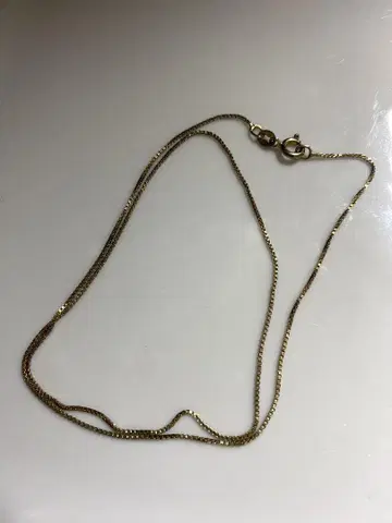 실버 925 금 도금 체인 목걸이 46cm
