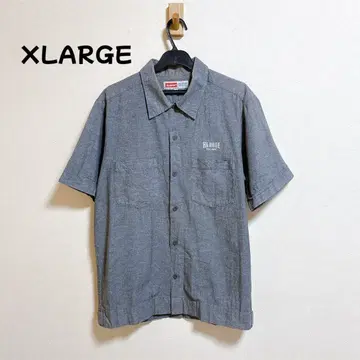 XLARGE 로고 자수 워크 셔츠