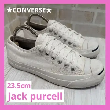 CONVERSE jackpurcell 화이트 캔버스 로우 컷 스니커즈