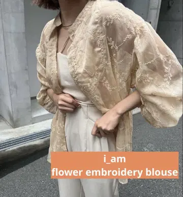 [i_am] 꽃 자수 블라우스