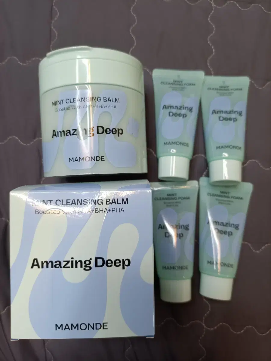 (Large Size) Mamonde Deep Mint Cleansing Balm 180ml + Cleansing Foam 120ml