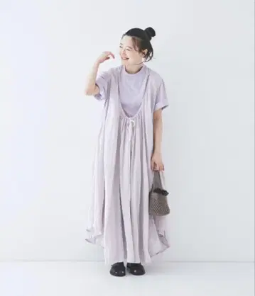 네스트로브 린넨 서클 헴 슬리브리스 원피스