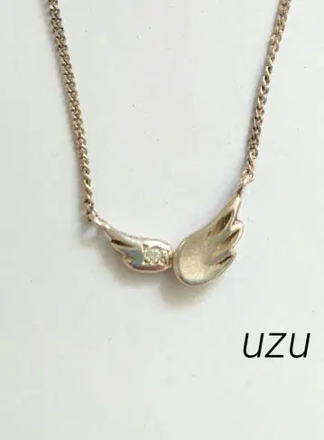 uzu 깃털 다이아몬드 실버 목걸이