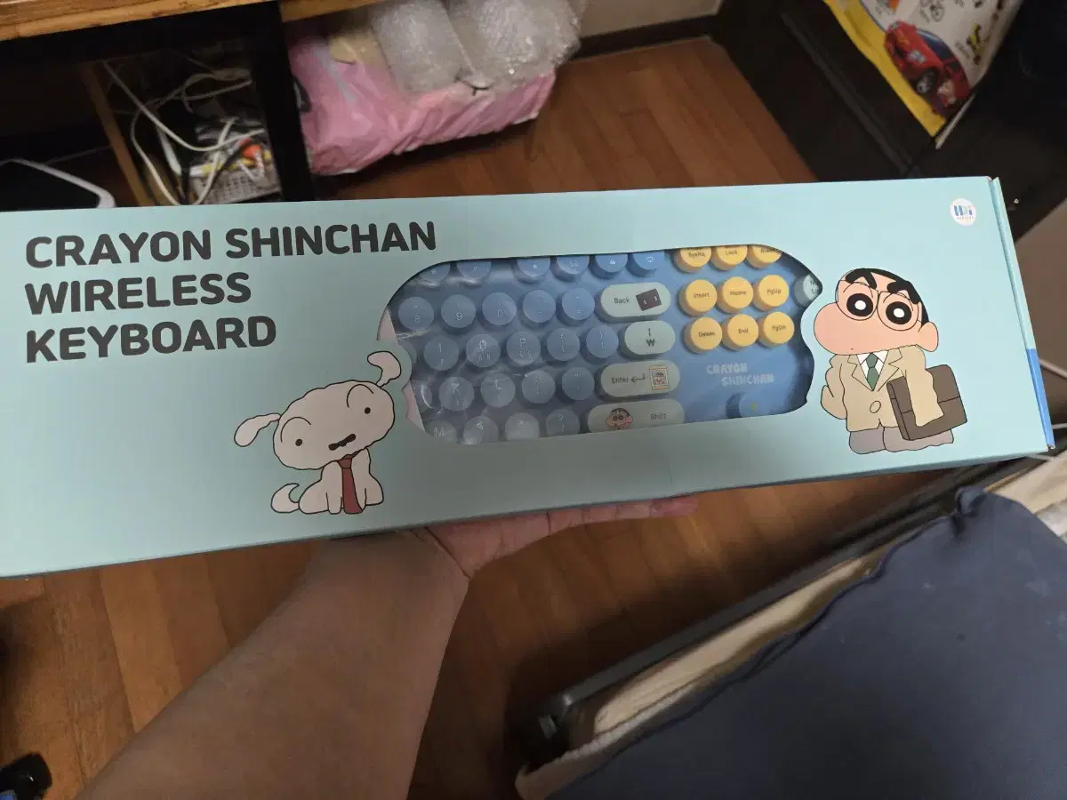 최저가미개봉)짱구피규어 무선키보드