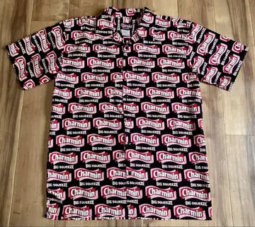 빈티지 CHARMIN BIG SQUEEZE 올 패턴 셔츠 알로하 하와이안