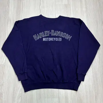 90s 할리데이비슨 맨투맨 퍼플 써멀 원단 빈티지