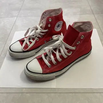 CONVERSE ALL STAR 빨간색 스니커즈 하이컷