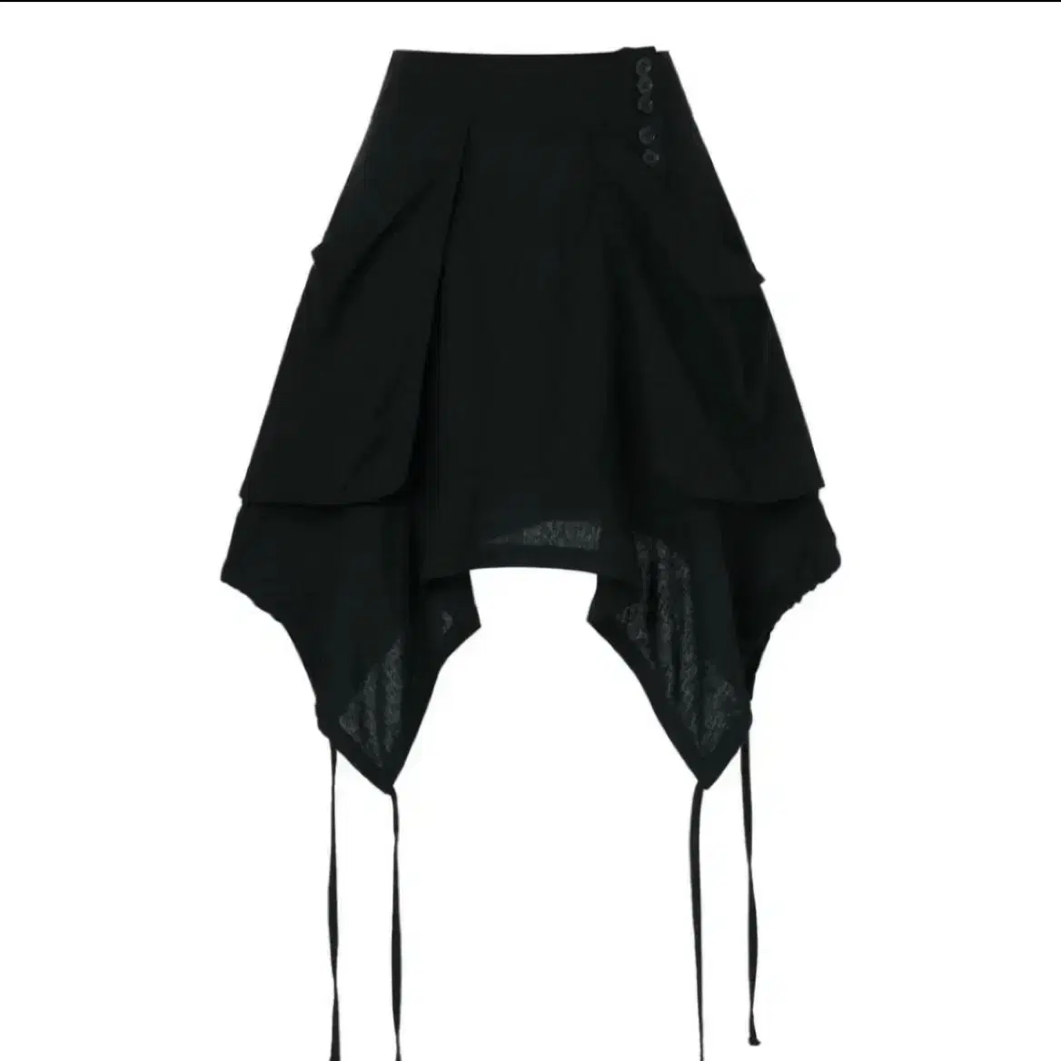 COYSEIO RUFFLE LACE HOOD ZIP-UP BLACK on Bunjang Global Site.