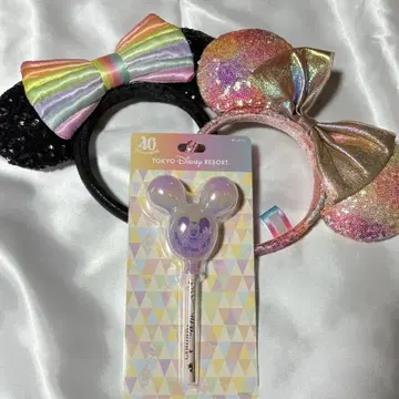 도쿄 디즈니랜드 40주년 머리띠 & 볼펜 세트