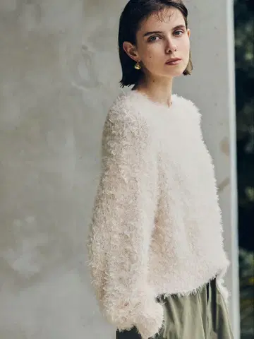emmi 벚꽃색 핑크 프린지 탑 에미 프리 사이즈