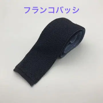 프랑코 바시 넥타이 니트 타이 네이비 실크 이탈리아제