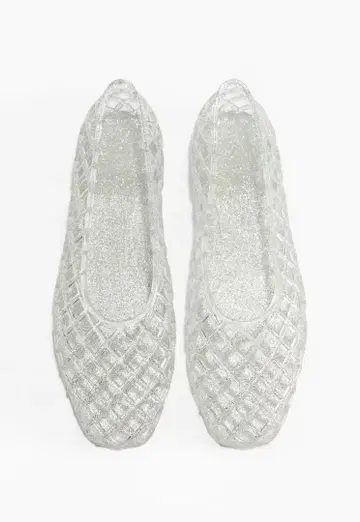 H&M 플라스틱 메쉬 플랫 슈즈