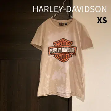 HARLEY-DAVIDSON 타이다이 로고 티셔츠 피치 티셔츠 y2k