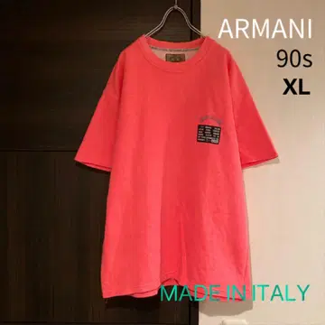 90s ITALY제 아르마니 반팔 맨투맨 네온 컬러 빈티지