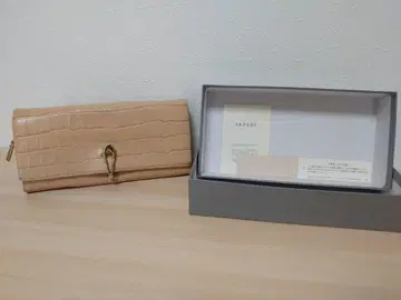 사자비 장지갑 악어 엠보싱 가죽 롱 지갑 핑크 계열 SAZABY