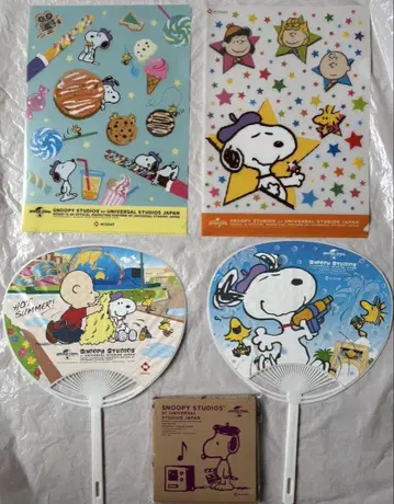 SNOOPY 클리어 파일, 부채, 미니 타월