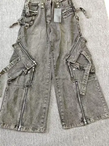 NO/FAITH 스튜디오 플레어 카고 데님 팬츠