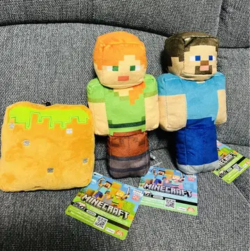 Minecraft 마인크래프트 봉제 인형 스티브 & 알렉스 파우치 포함