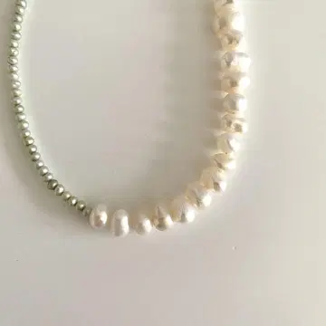 _handmade_ 비즈 목걸이 담수 펄 비즈