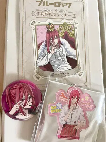 블루 록 치기리 효마 스티커 캔뱃지 아크링 키링