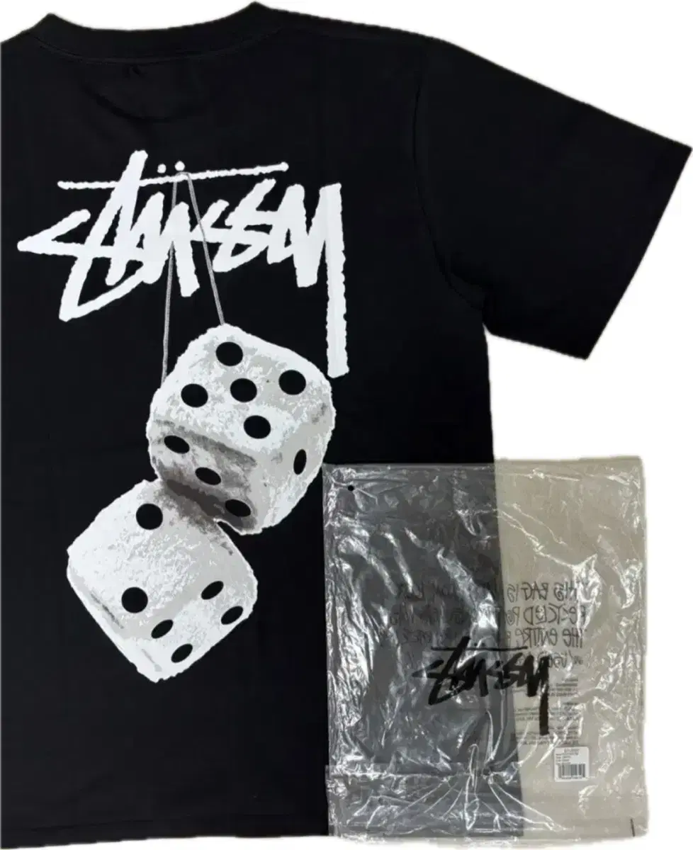 정품 무료배송)스투시 STUSSY 퍼지 다이스 블랙 반팔