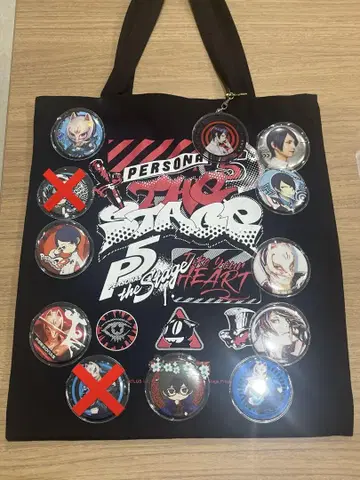 페르소나 5 키타가와 유스케 캔뱃지 토트백 세트
