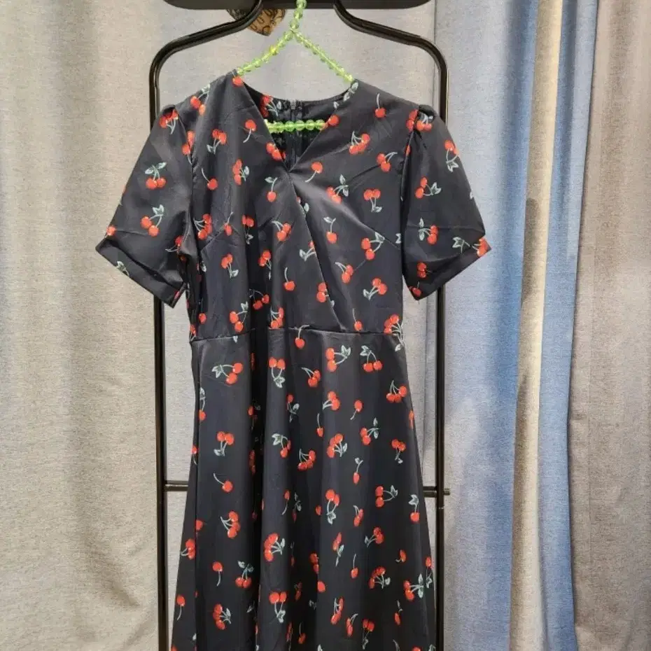 Draped cherry pattern mini one piece Draped Cherry Pattern