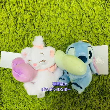 디즈니 봉제 인형 키체인 니코니코 하쵸 마리 & 스티치