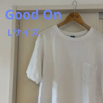 굿온 반팔 티셔츠 무지 티셔츠 컷소 가슴 포켓 포켓 티셔츠 카노코
