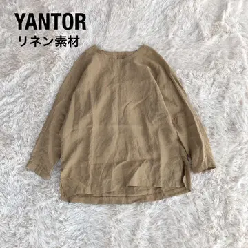 YANTOR 얀토르 리넨 풀오버 셔츠 티셔츠 베이지 M