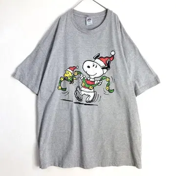 3315 반팔 티셔츠 PEANUS 스누피 그레이