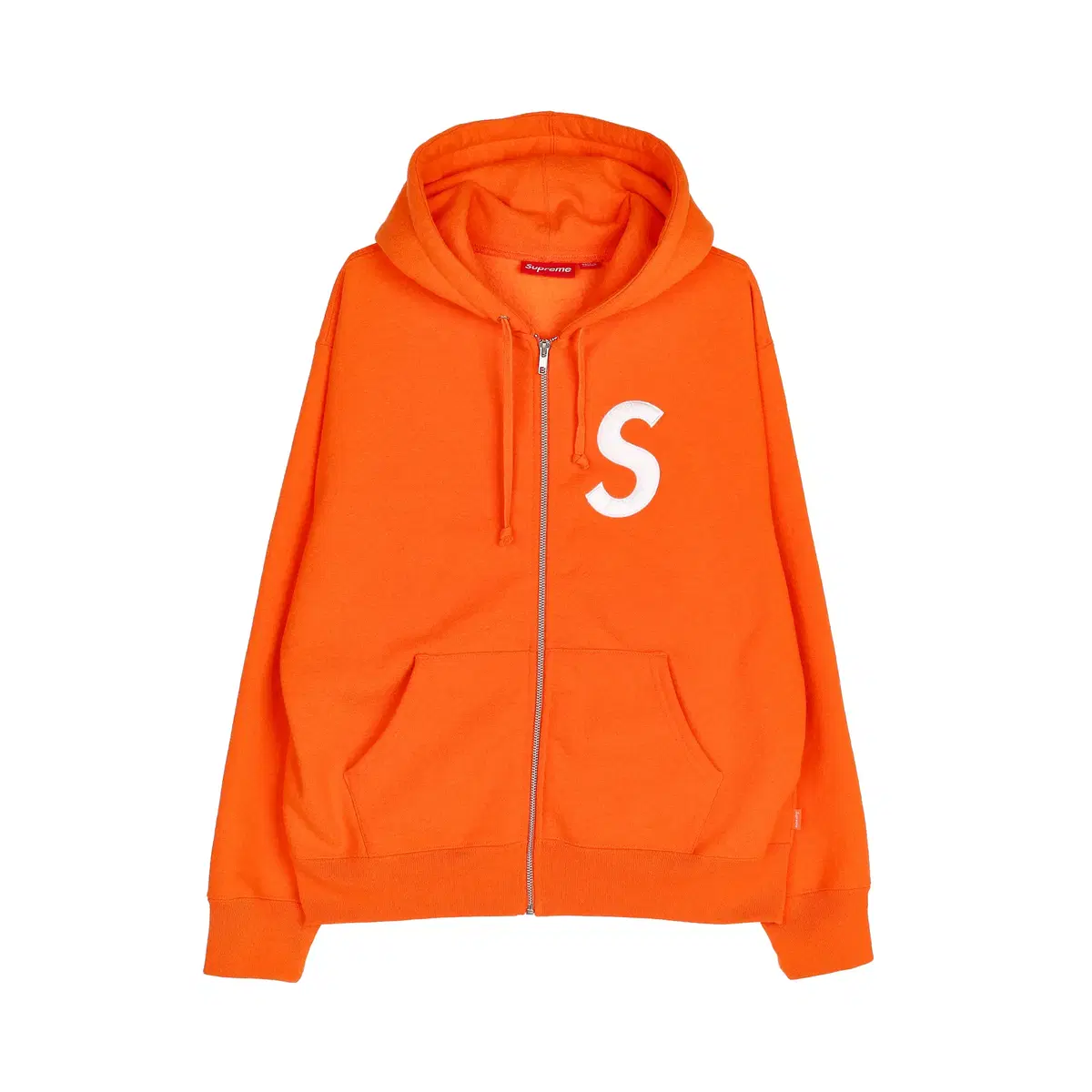 [S] 슈프림 S 로고 집업 후드 스웨트셔츠 브라이트 오렌지 - 24FW