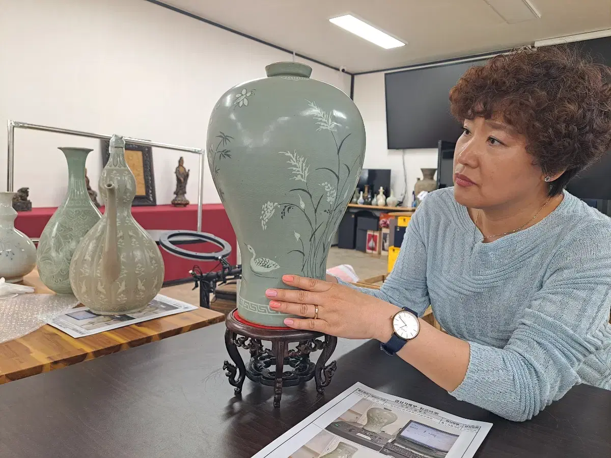 739년보물급 고려청자매병 명품.양자검사합격/과학검사통과