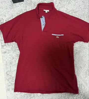 Lacoste (라코스테) 피케 셔츠 와인 레드 [새상품급]