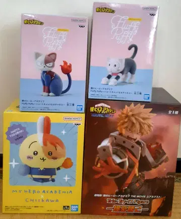 히로아카 피규어 바쿠고 카츠키 Fluffy Puffy 치이카와 토끼 4종