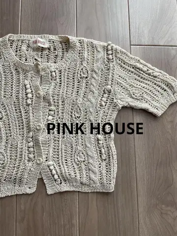 PINK HOUSE 시스루 니트 가디건 핑크하우스