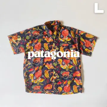 Patagonia 2000년 제작 Pataloha 알로하 셔츠 L 네이비