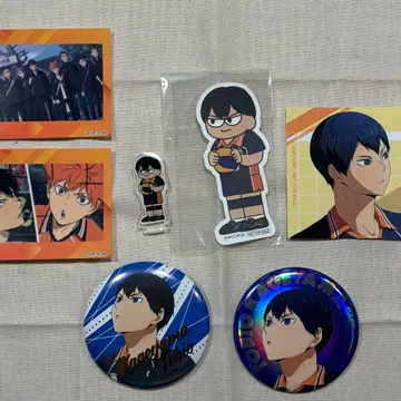 하이큐 카게야마 세트 캔뱃지, 미니 아크릴 스탠드 지로리