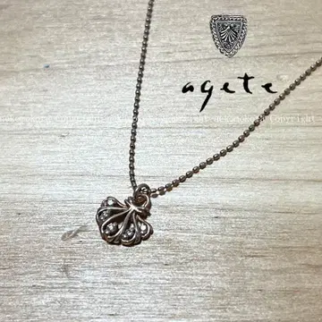 새상품급 아가트 K10 5개 다이아몬드 0.04ct 목걸이 agete