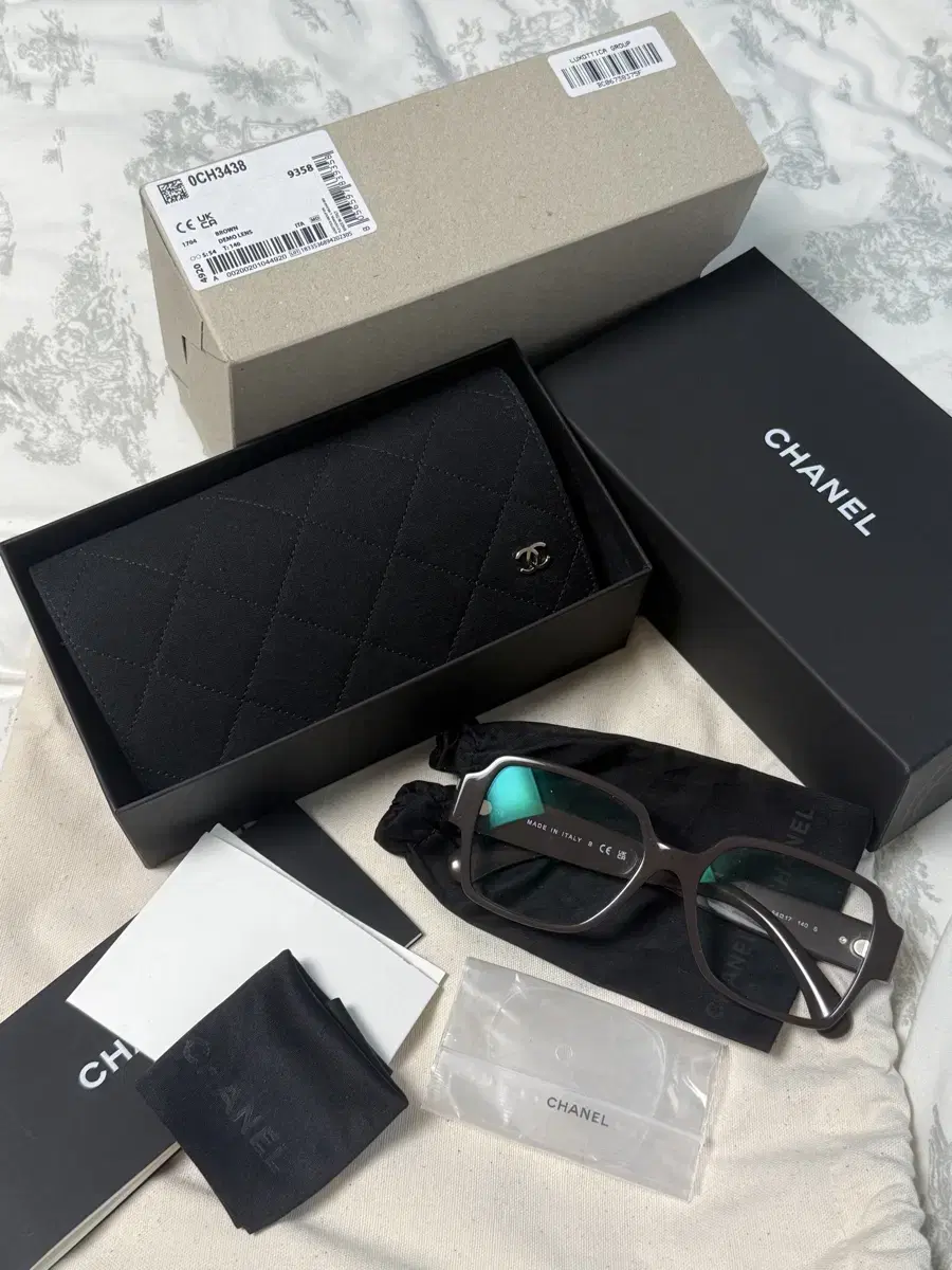 Chanel Heart Glasses Brown 54