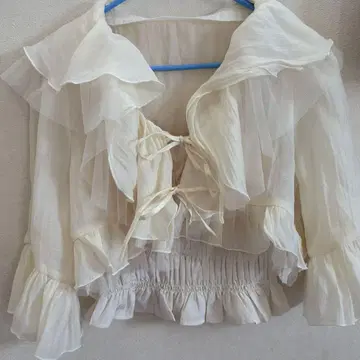 RETRO GIRL 레트로 걸 프릴 리본 볼레로 세트