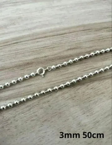 미사용 새상품 볼 체인 3mm 50cm 실버 925 CH09-50#s1l